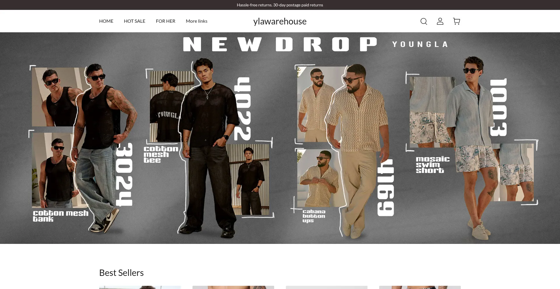 Website screenshot of Ylawarehouse.com