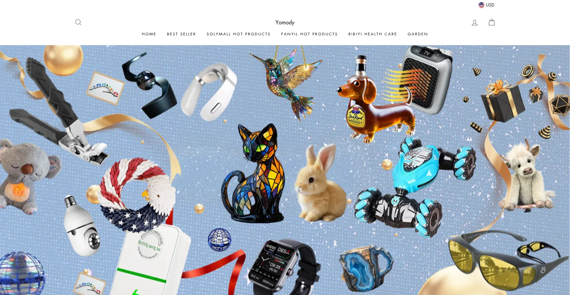 Website screenshot of Yomody.com