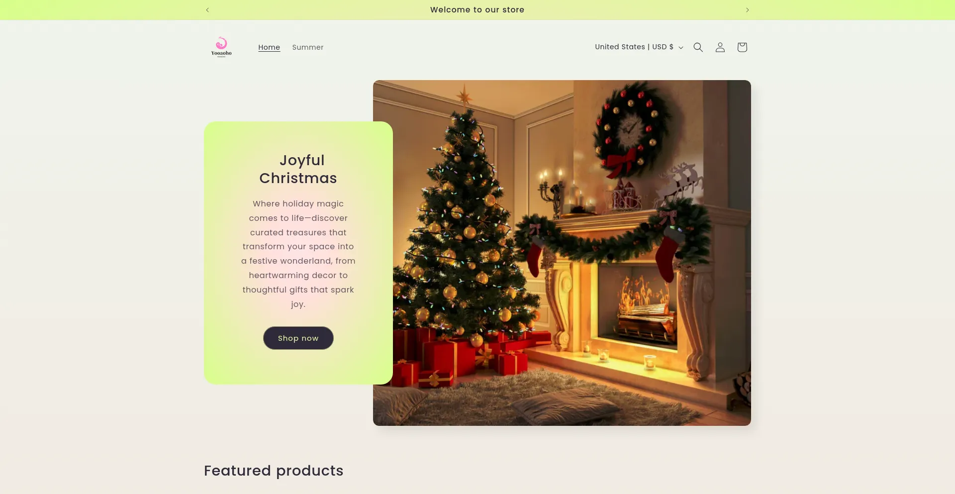 Website screenshot of Yooaoho.com