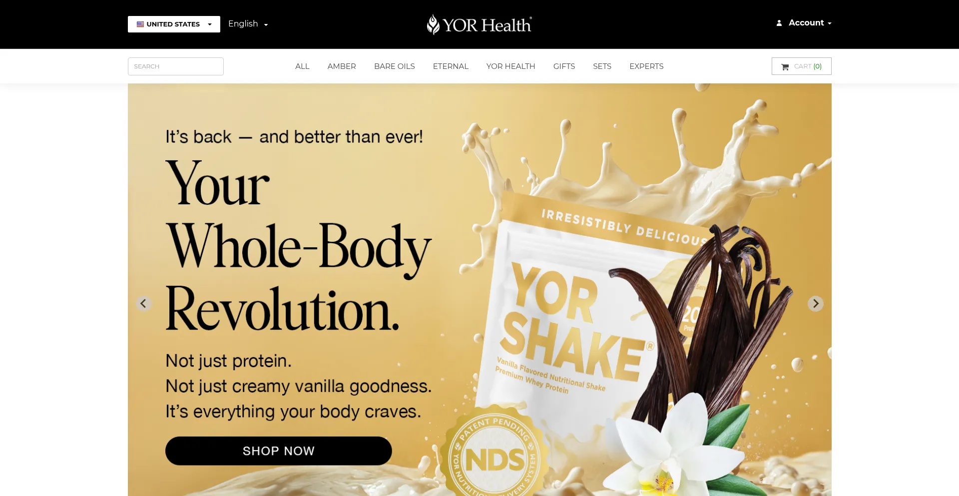 Website screenshot of Yorhealth.com