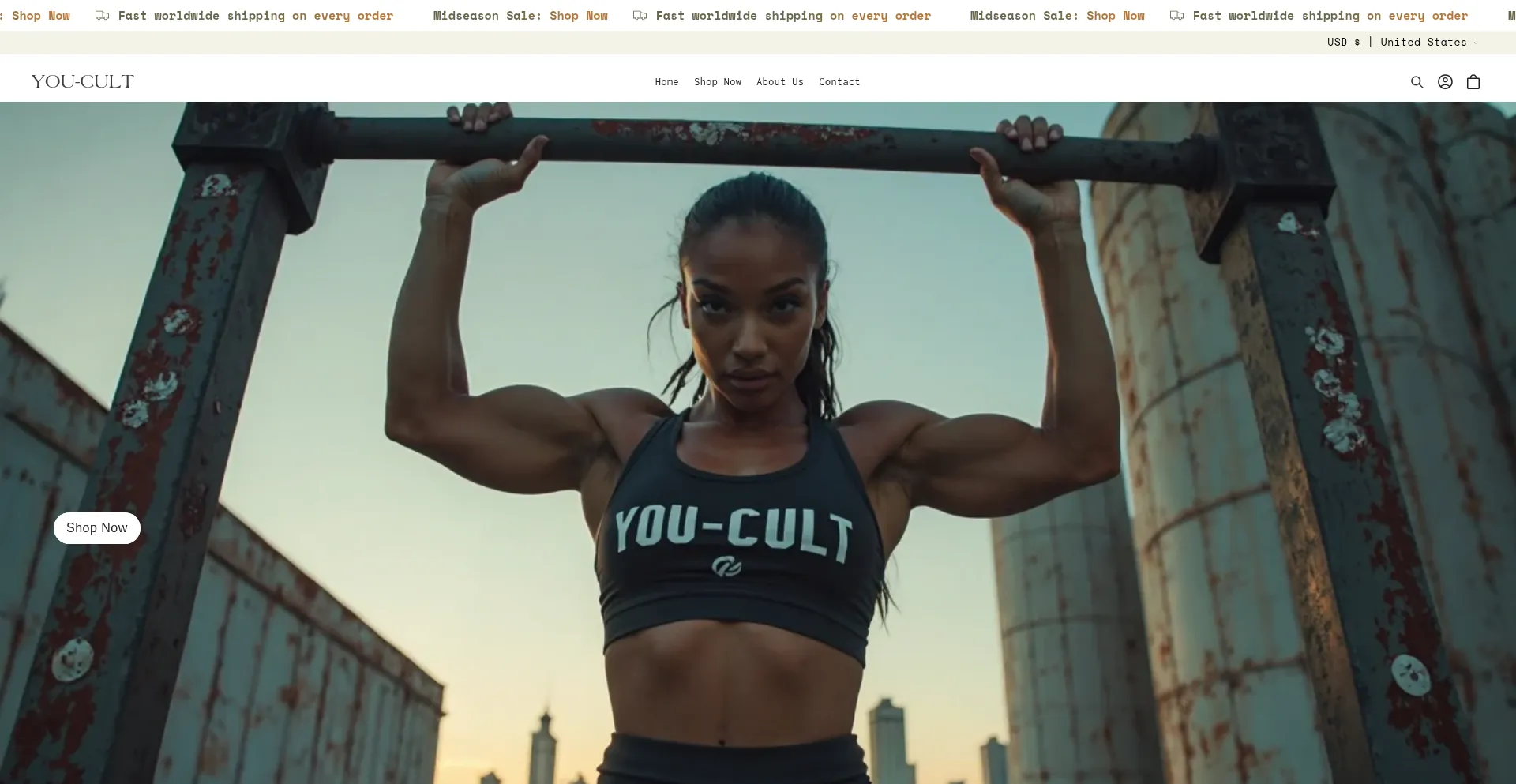 Website screenshot of You-cult.com