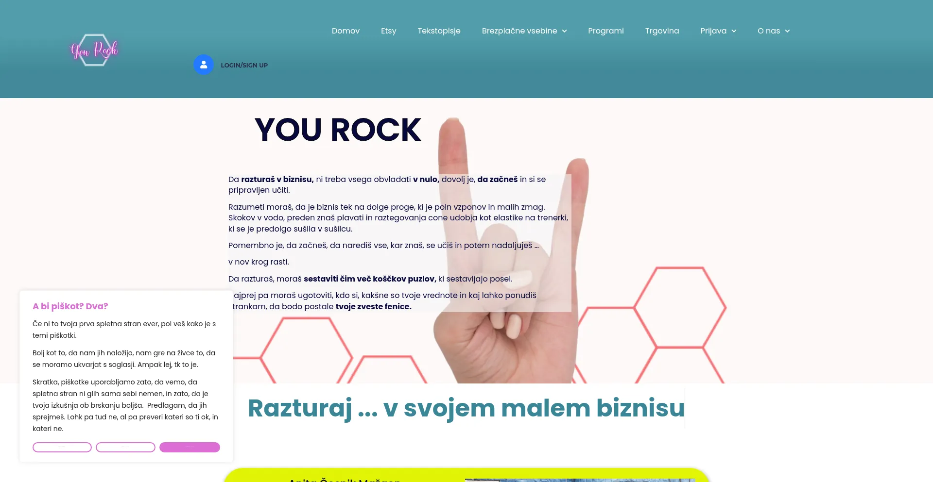 Website screenshot of You-rock.si