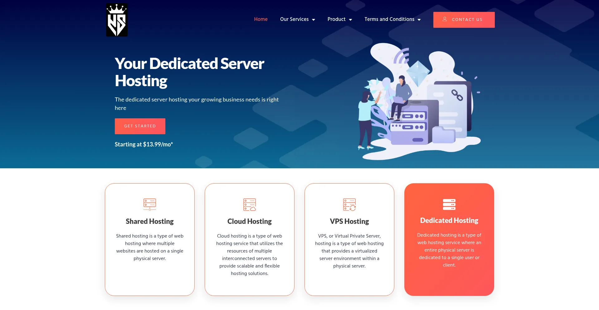 Website screenshot of Yourservice.website