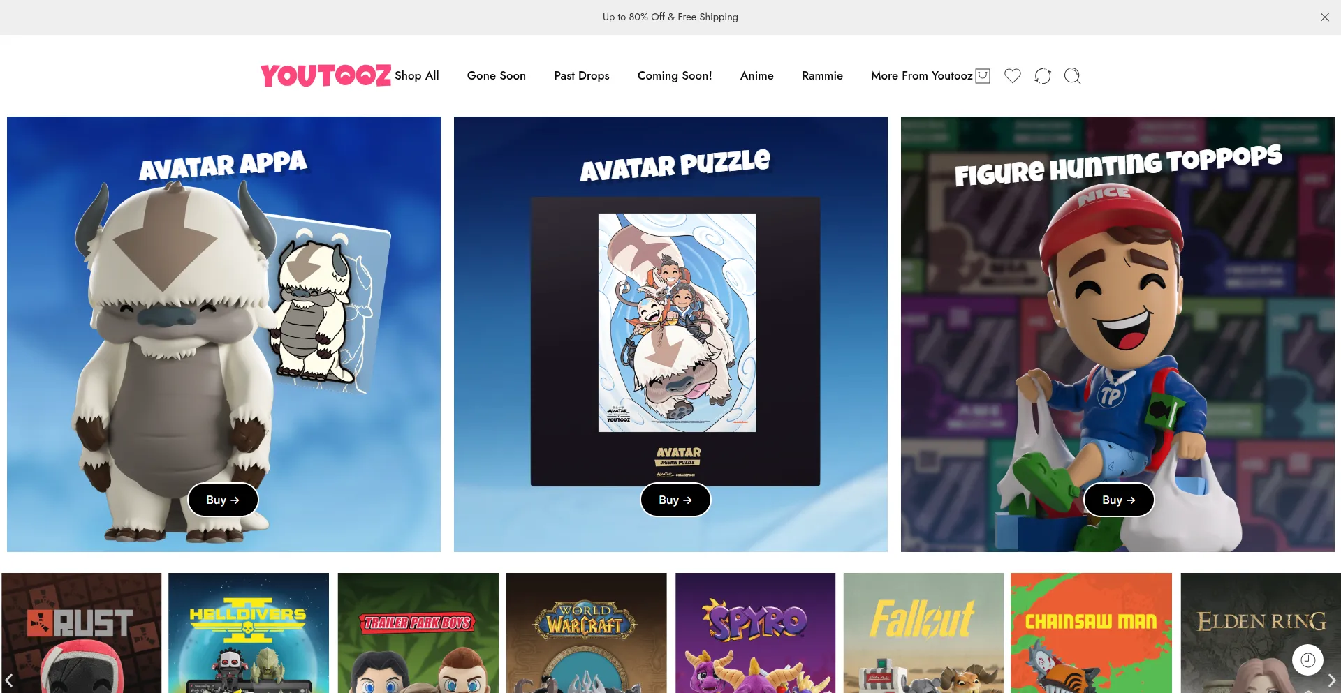 Website screenshot of Youtooztoys.com