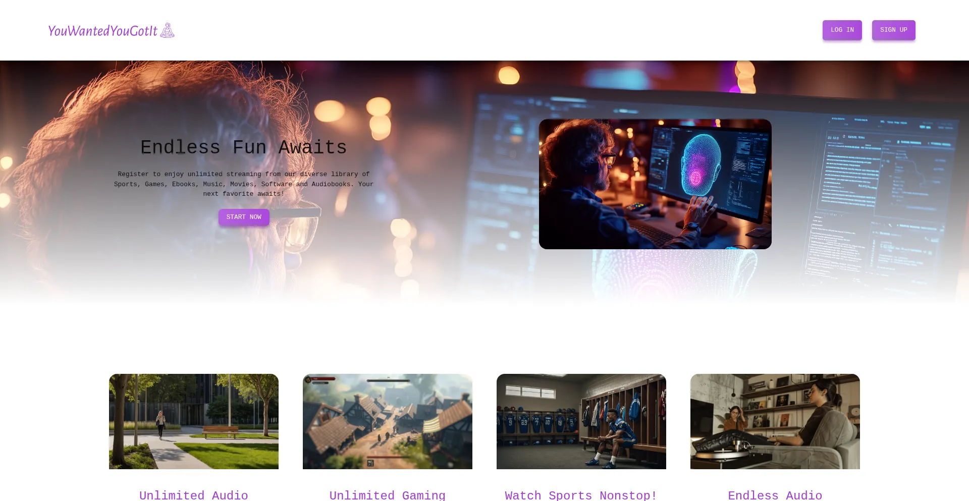 Website screenshot of Youwantedyougotit.com