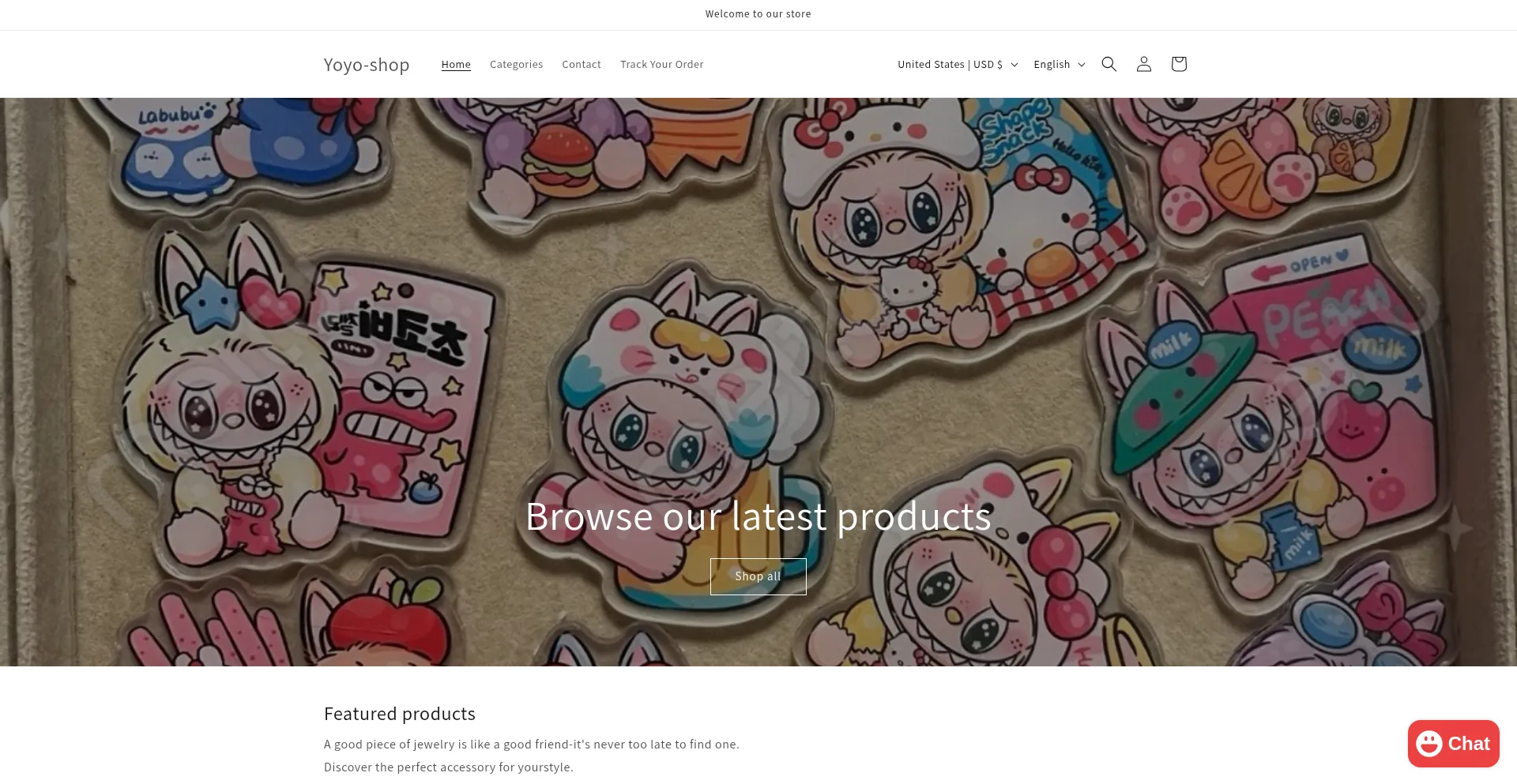 Website screenshot of Yoyoshopo.com