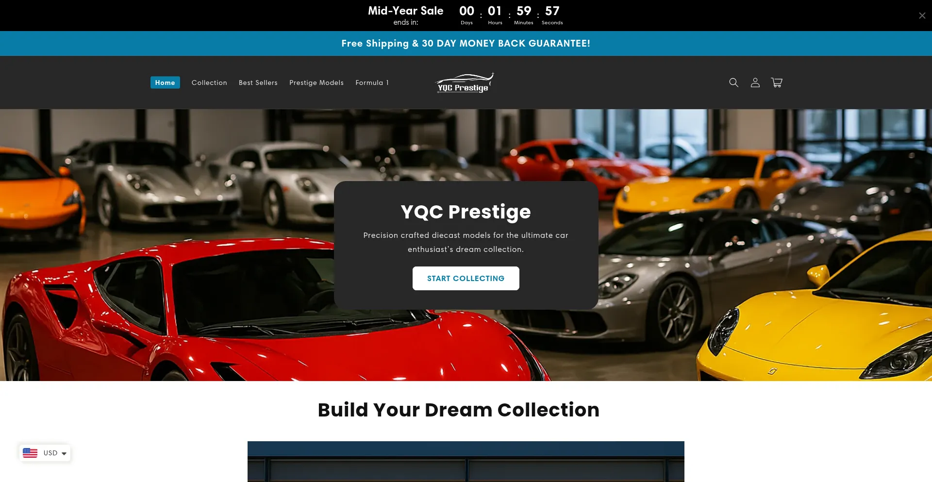 Website screenshot of Yqcprestige.com