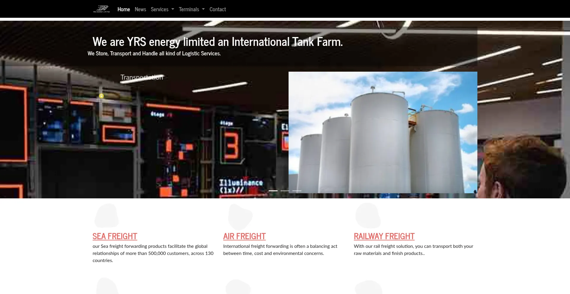 Website screenshot of Yrsenergylimited.com