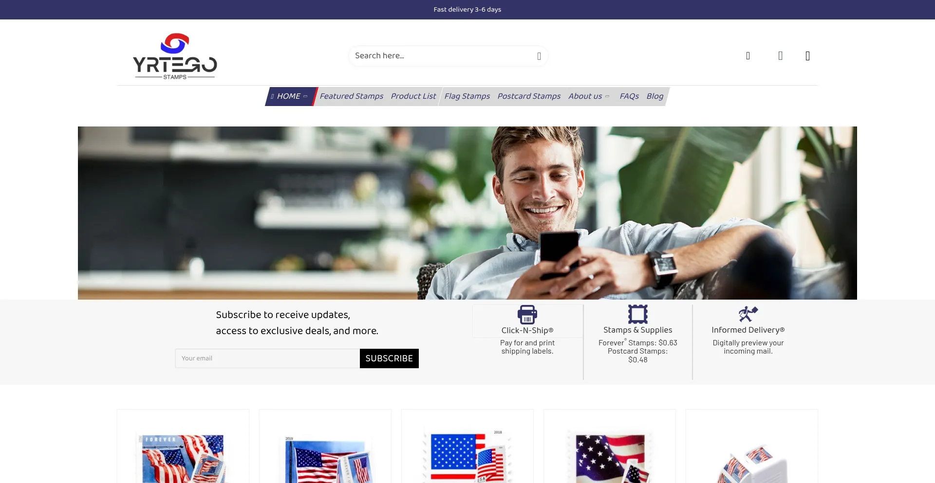 Website screenshot of Yrtego.com