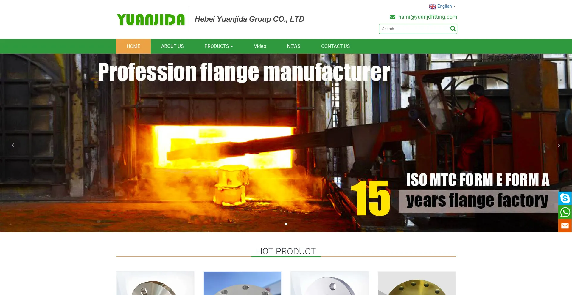 Website screenshot of Yuanjdfitting.com