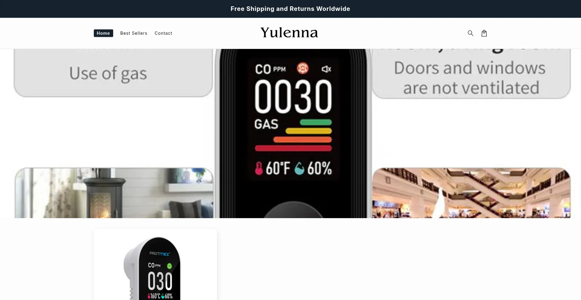 Website screenshot of Yulenna.com