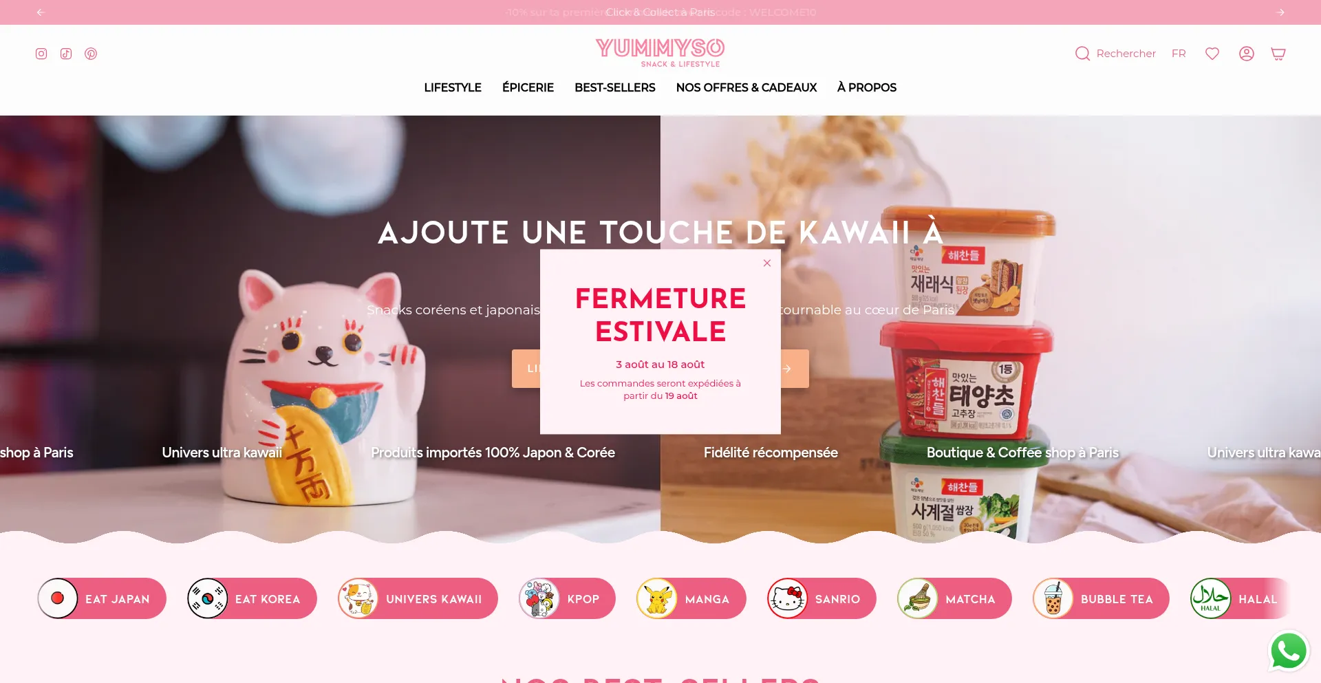 Website screenshot of Yummyso.fr