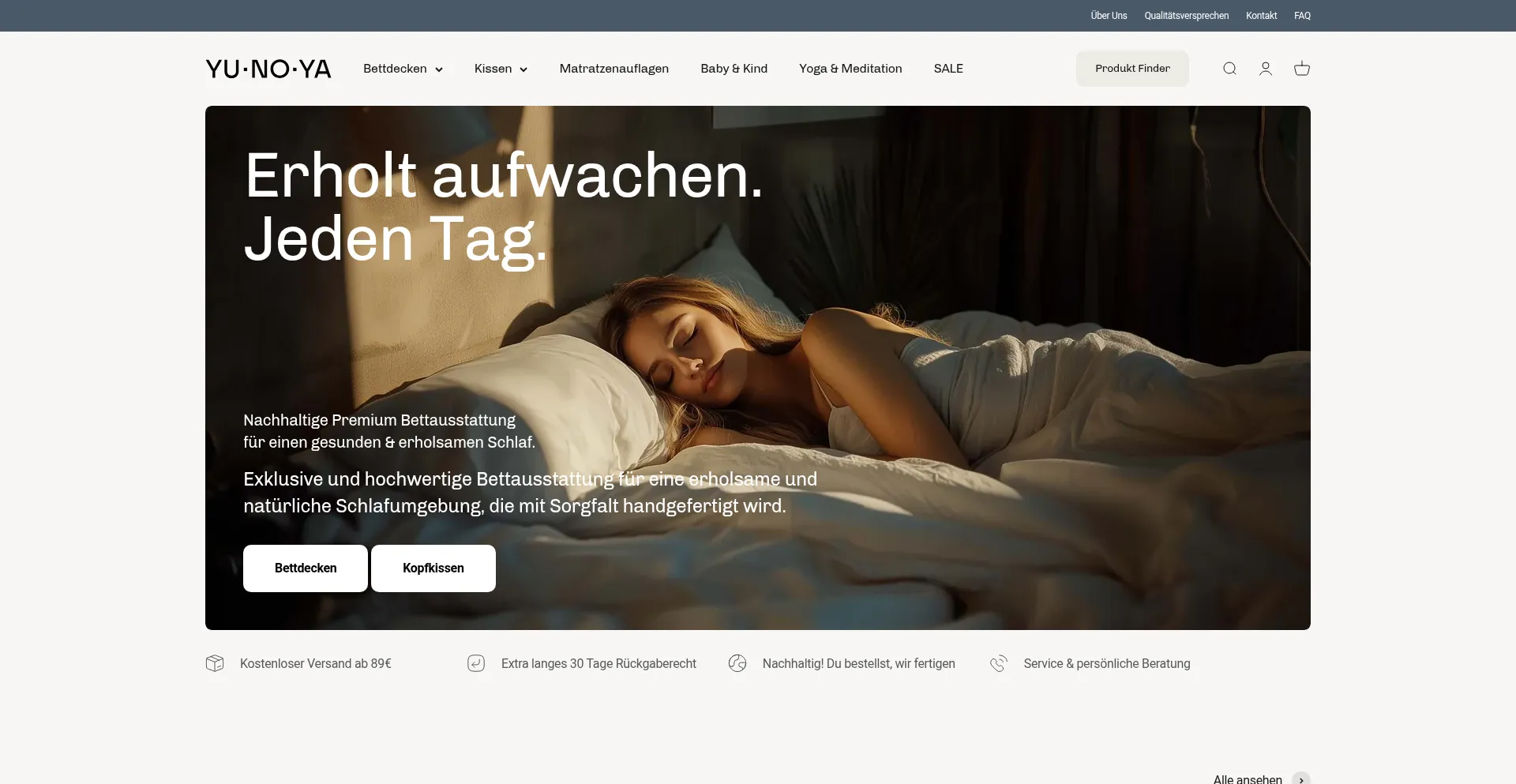 Website screenshot of Yunoya.de