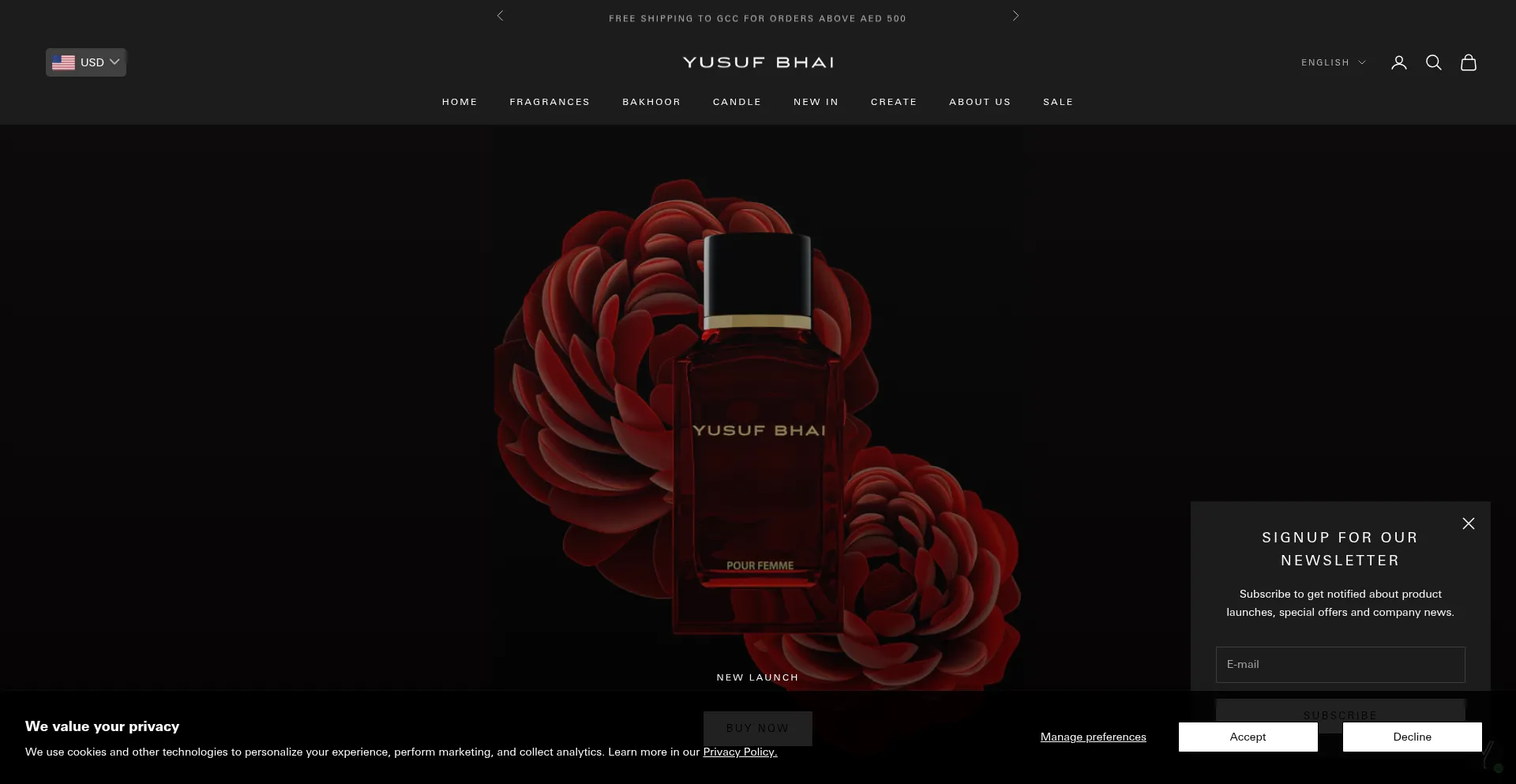 Yusufbhaifragrances.com Screenshot