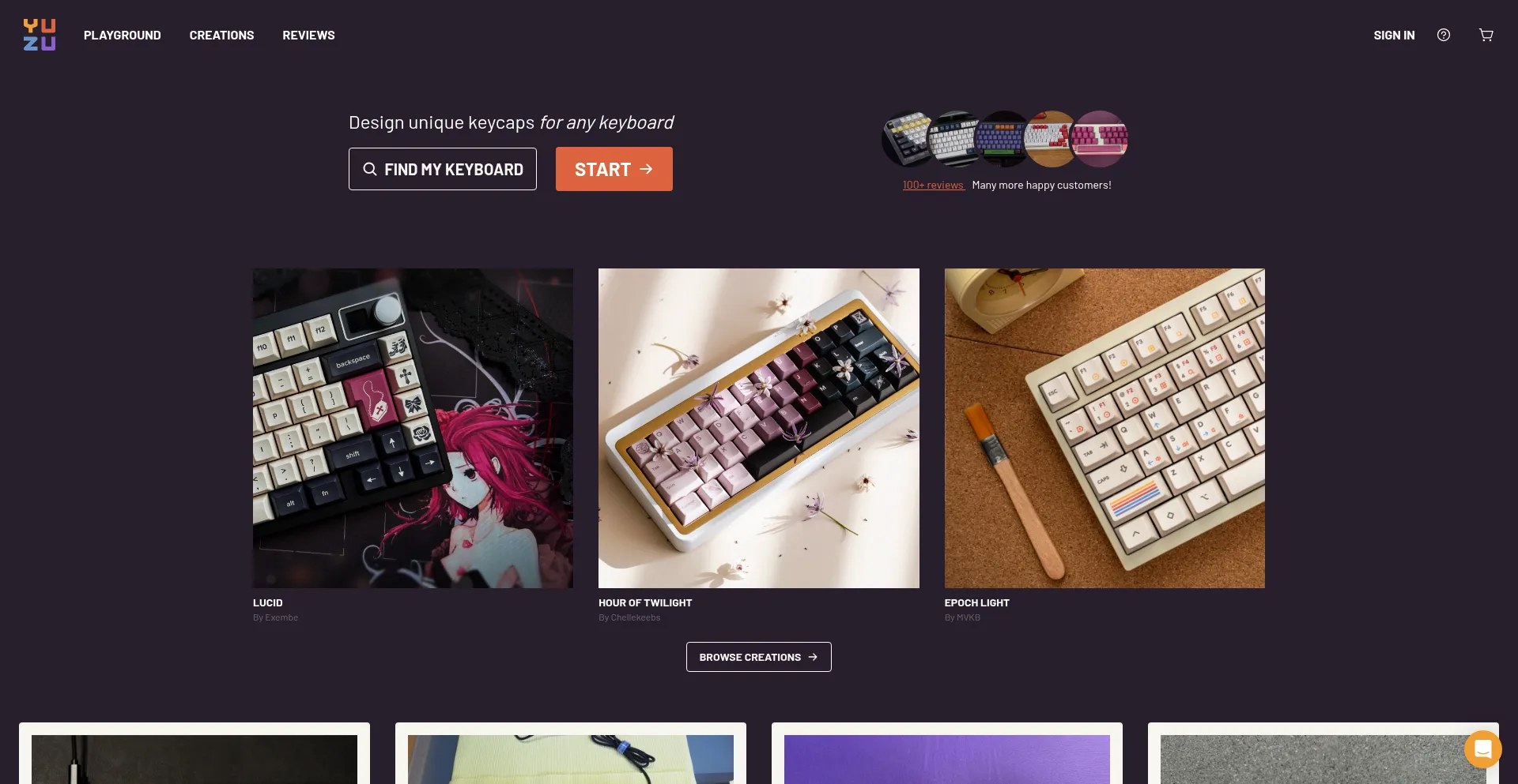 Yuzukeycaps.com Screenshot