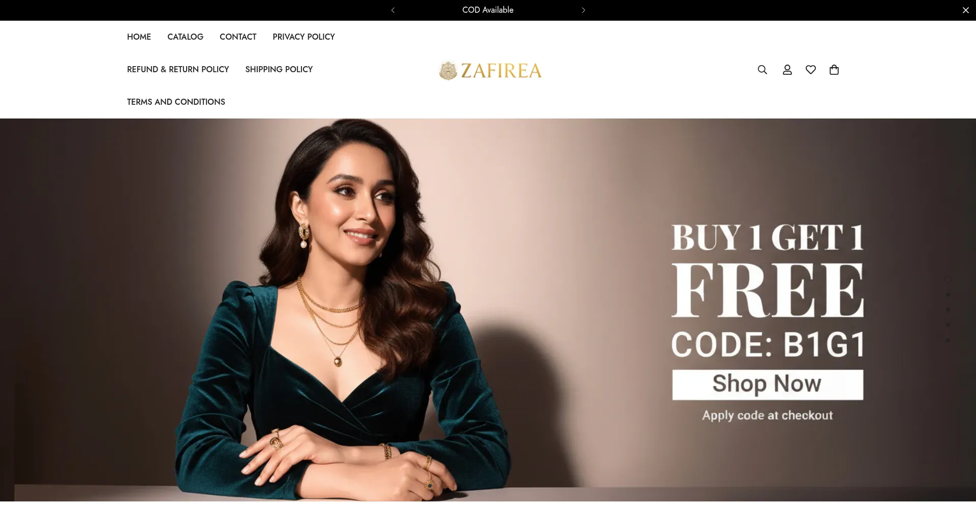 Zafireajewels.shop Screenshot
