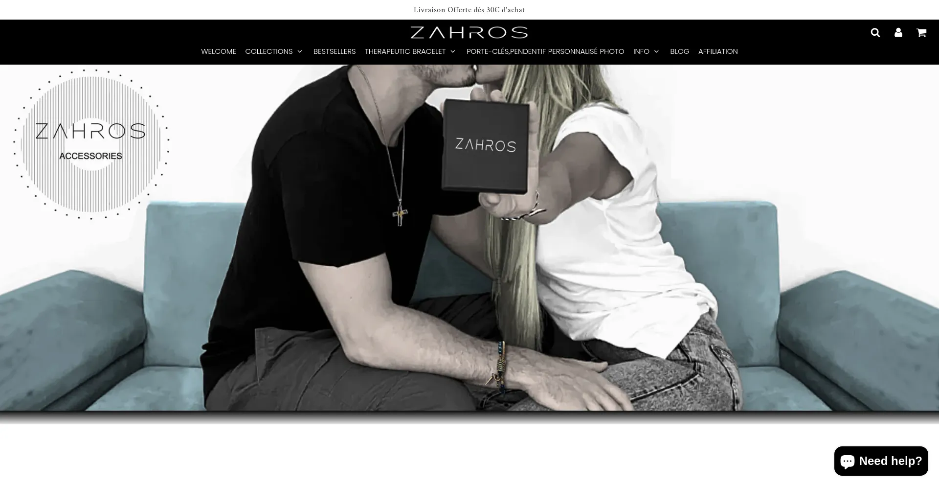 Website screenshot of Zahros.com