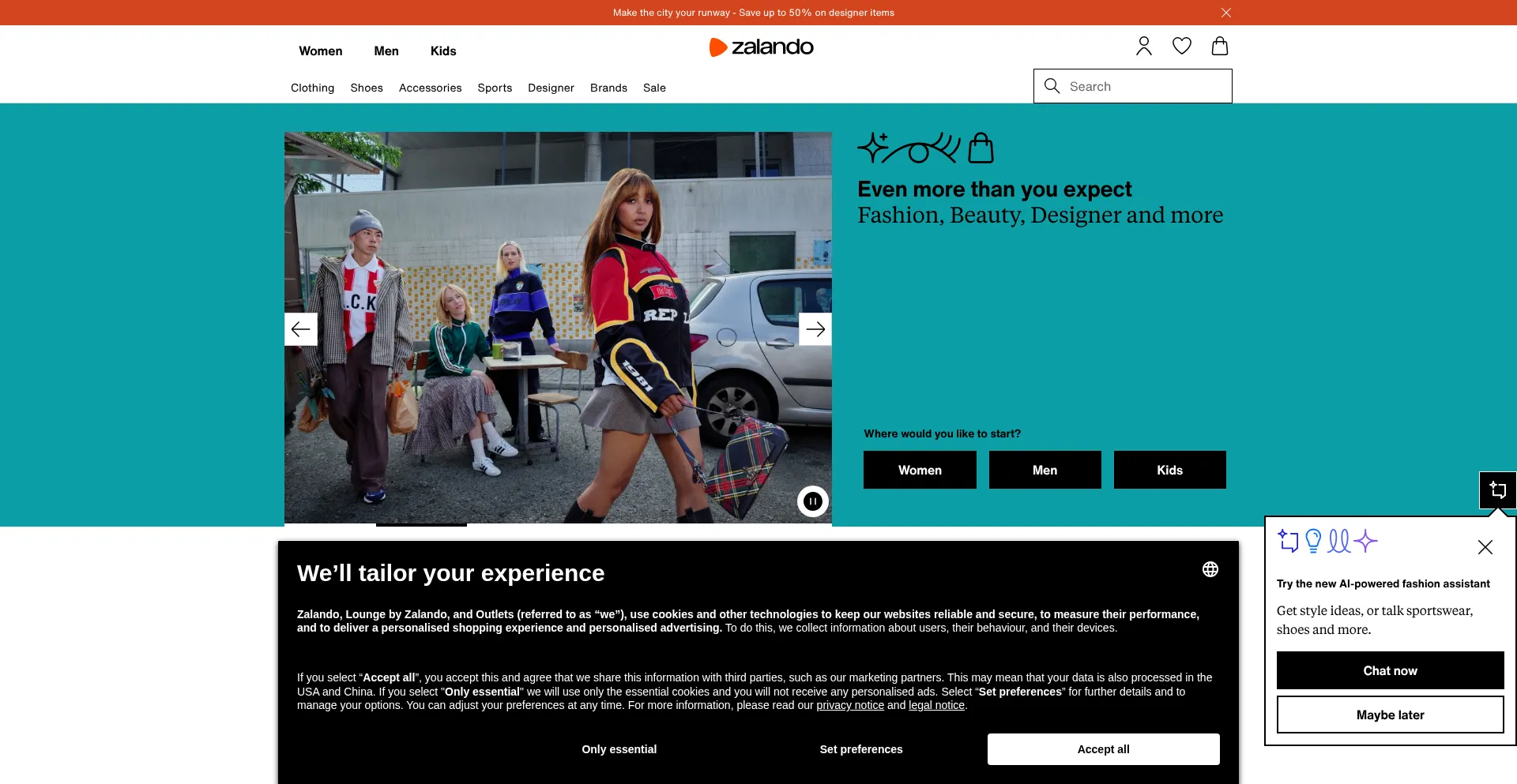 Zalando.co.uk Screenshot
