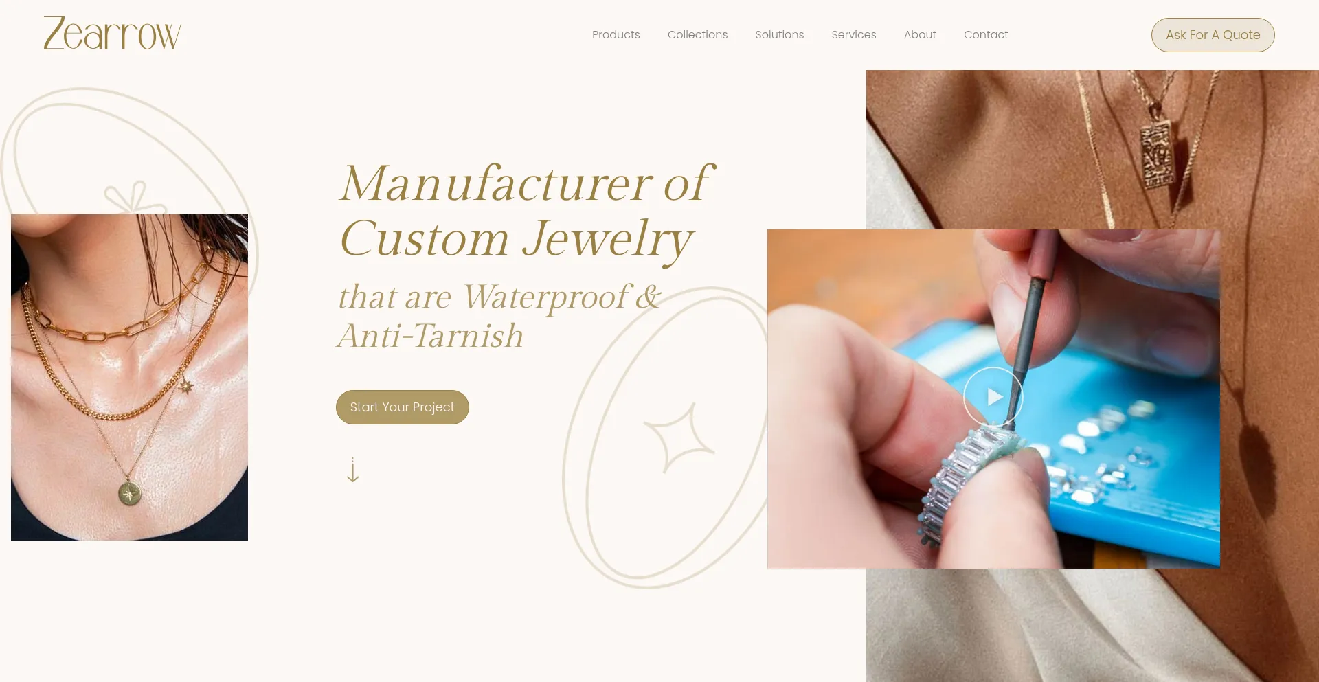 Website screenshot of Zearrow.com
