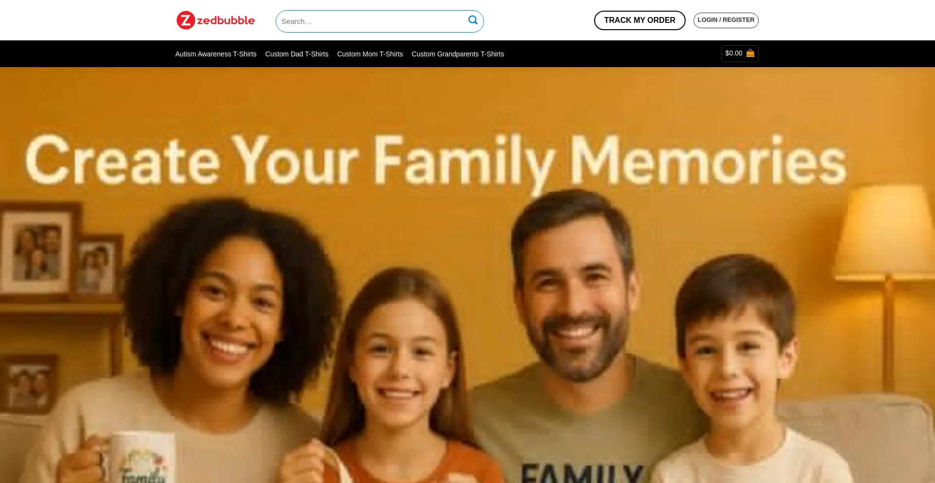 Website screenshot of Zedbubble.com