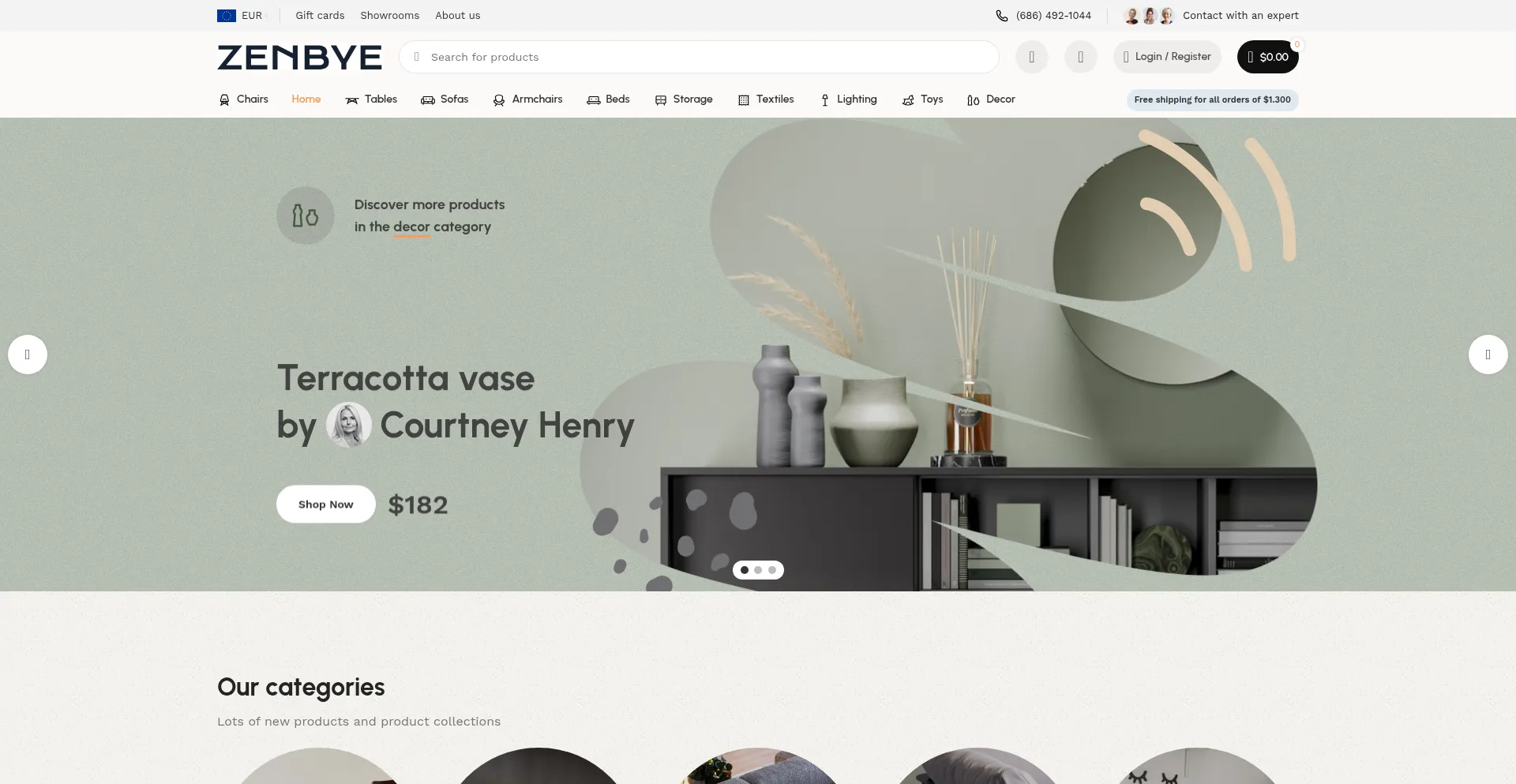 Website screenshot of Zenbye.com