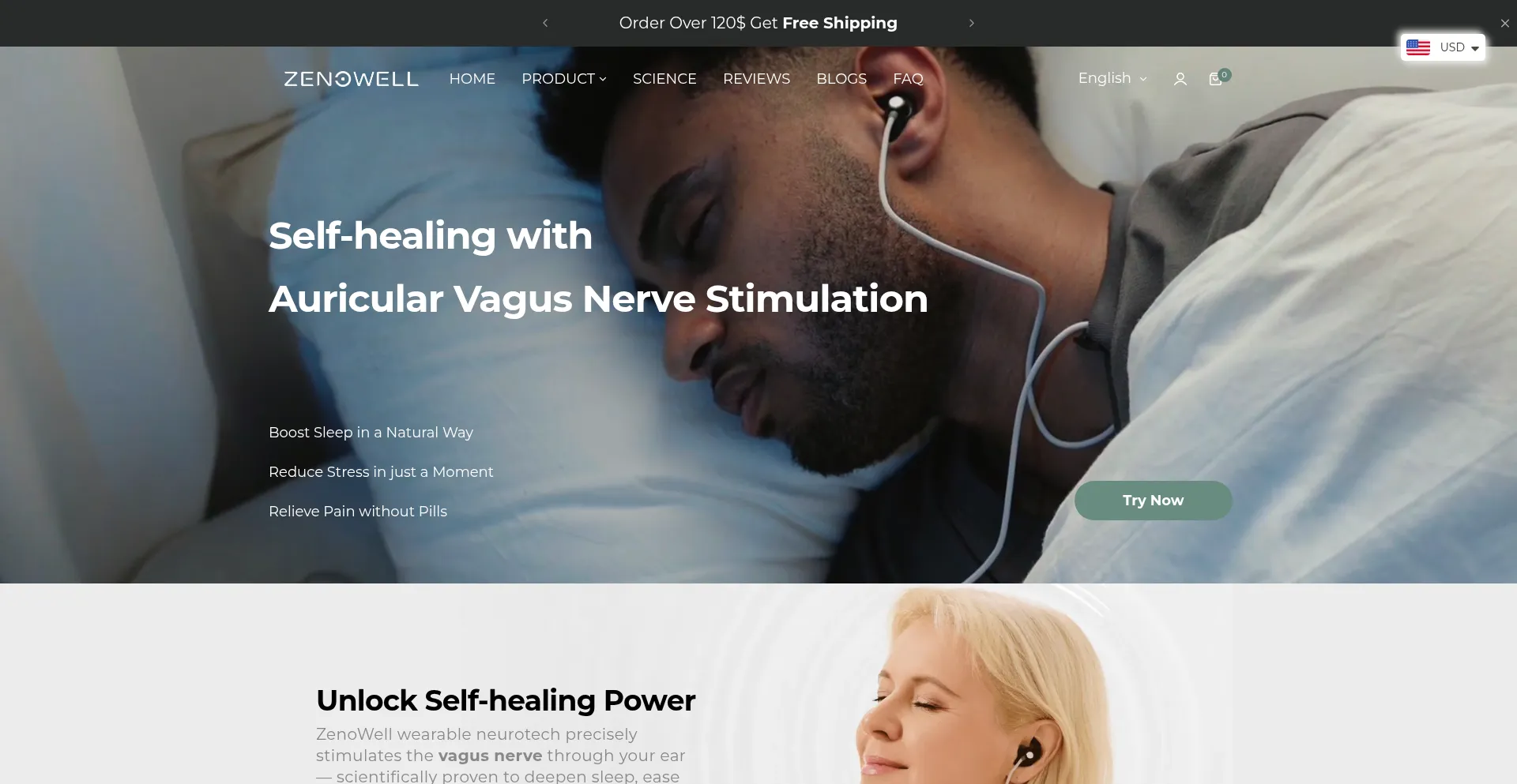 Website screenshot of Zenowell.ai