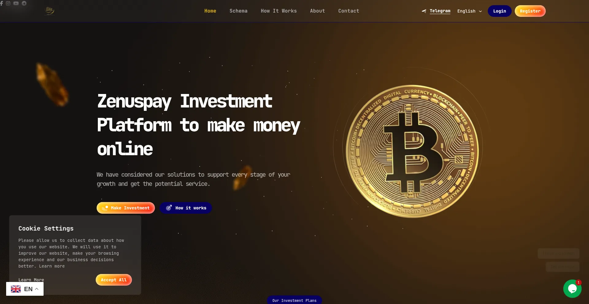 Website screenshot of Zenuspay.net