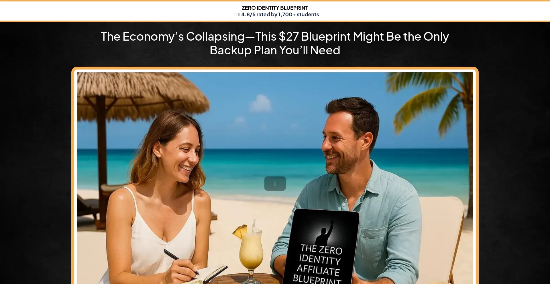 Website screenshot of Zeroidentityplan.com