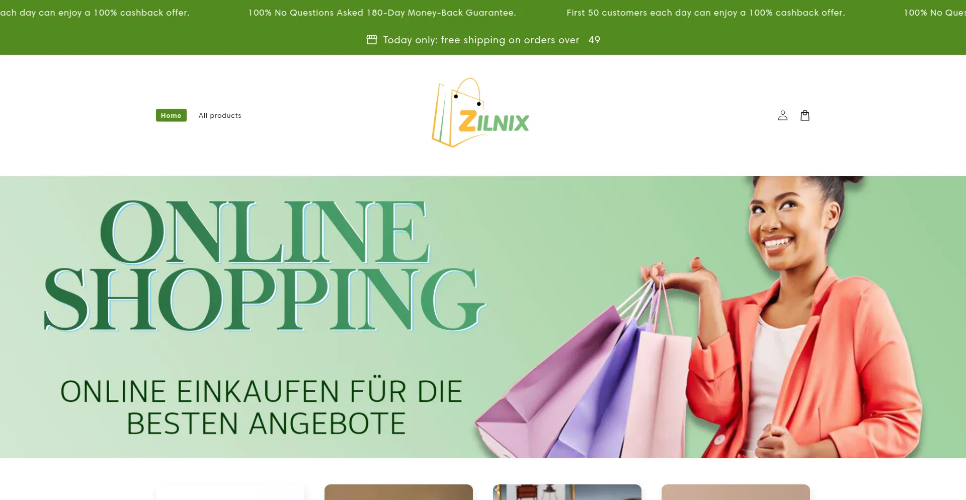 Website screenshot of Zilnix.online