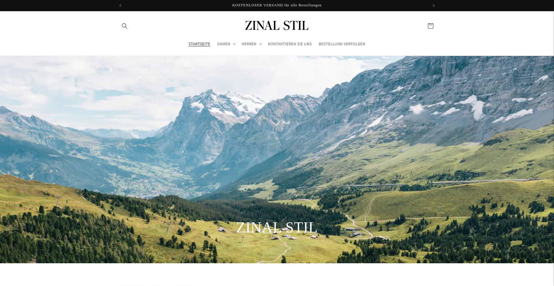 Website screenshot of Zinalstil.ch