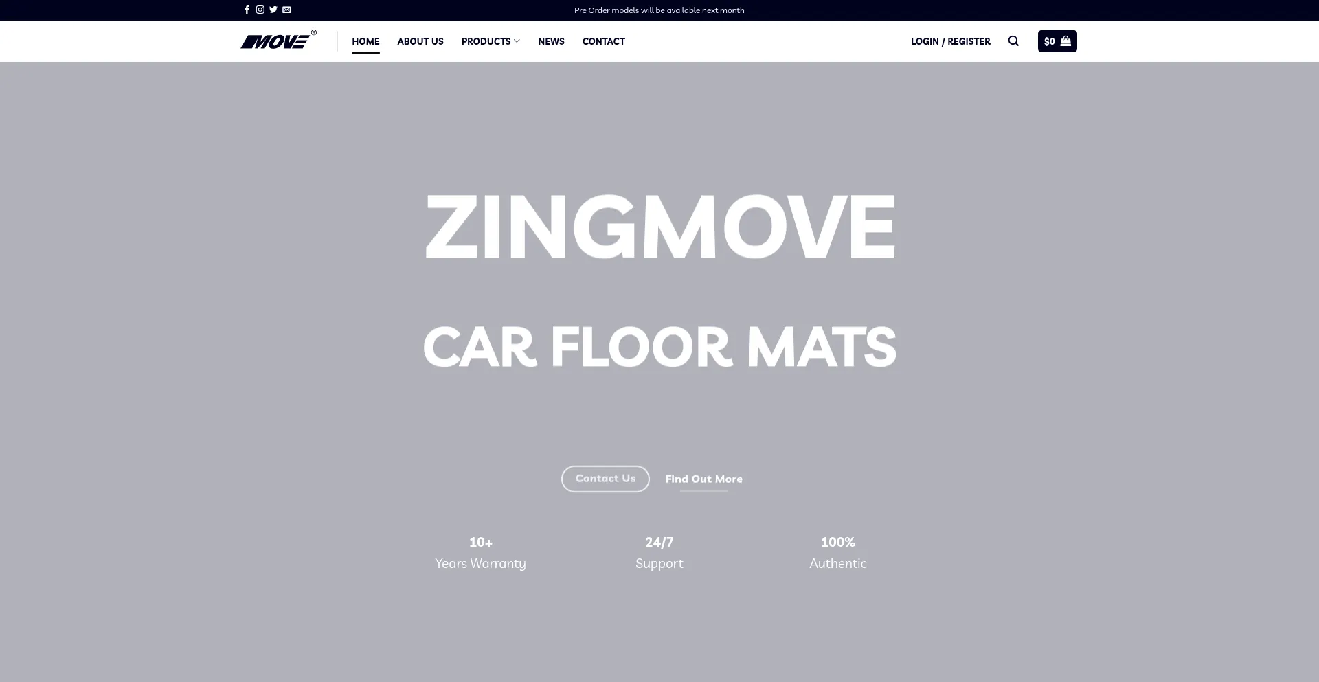 Website screenshot of Zingmove.com