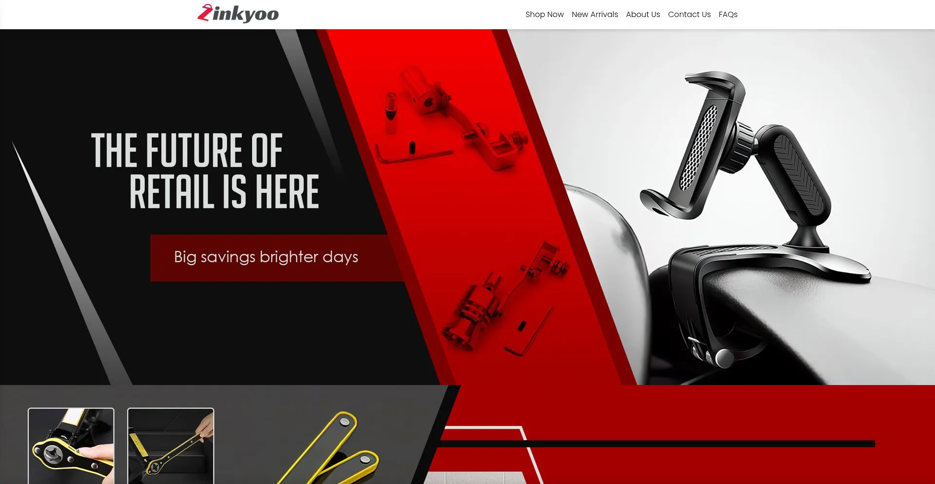 Website screenshot of Zinkyoo.com