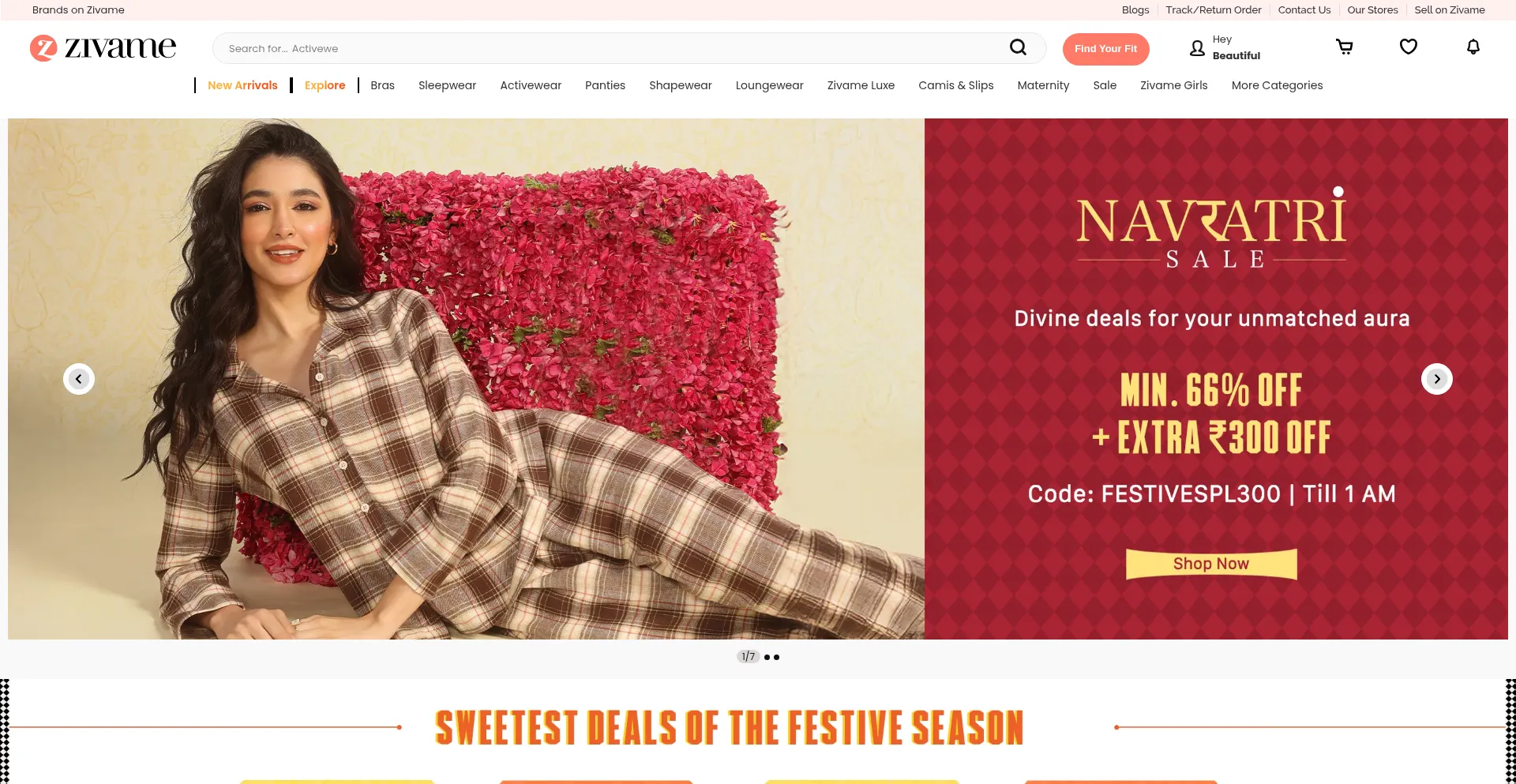 Zivame.com Screenshot