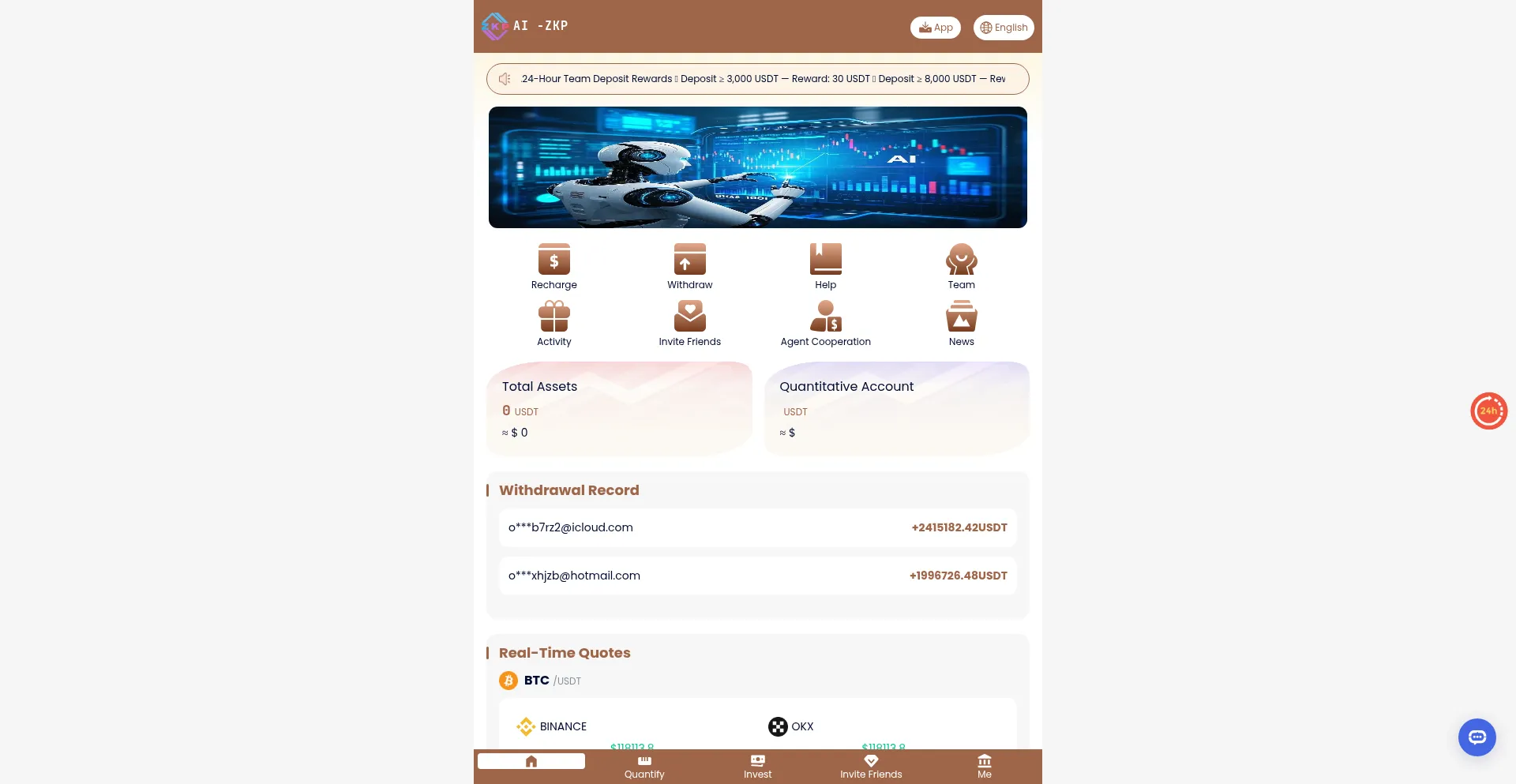 Website screenshot of Zkp08.com