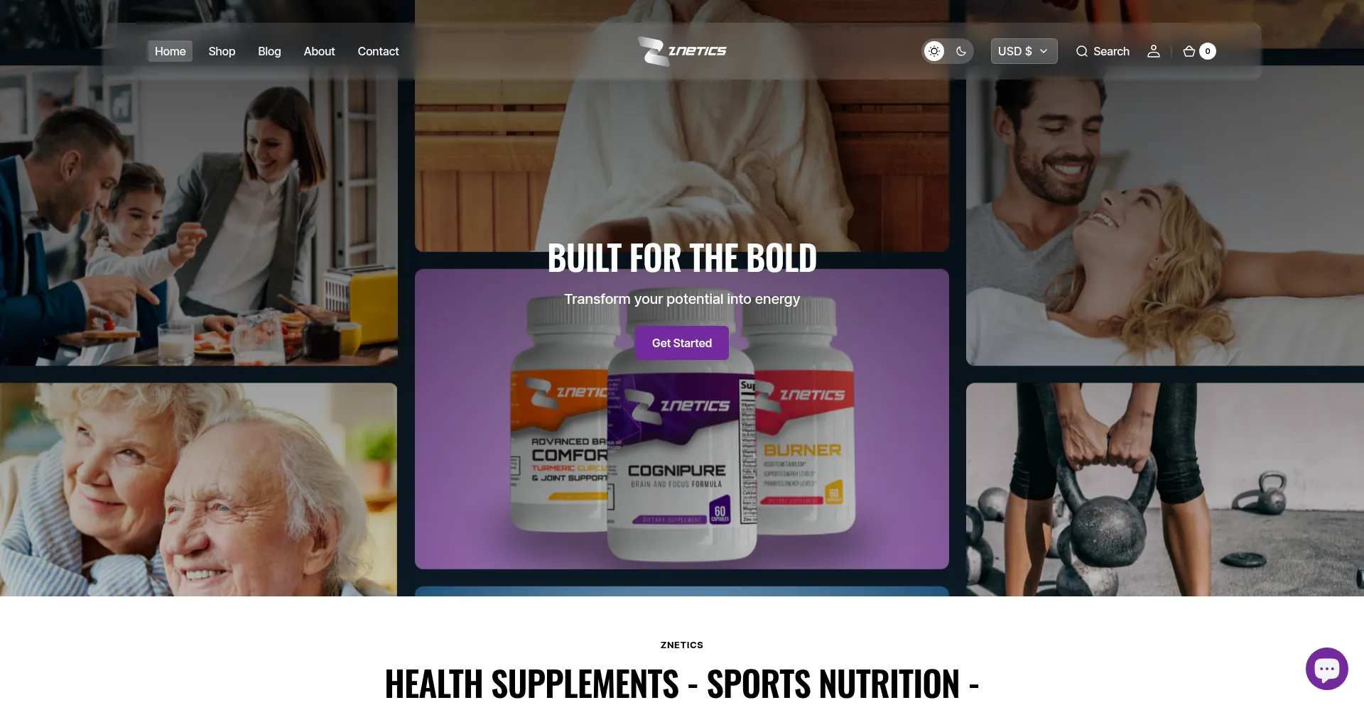 Website screenshot of Znetics.com