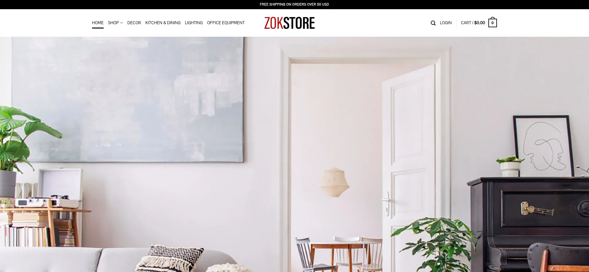 Website screenshot of Zokstore.com
