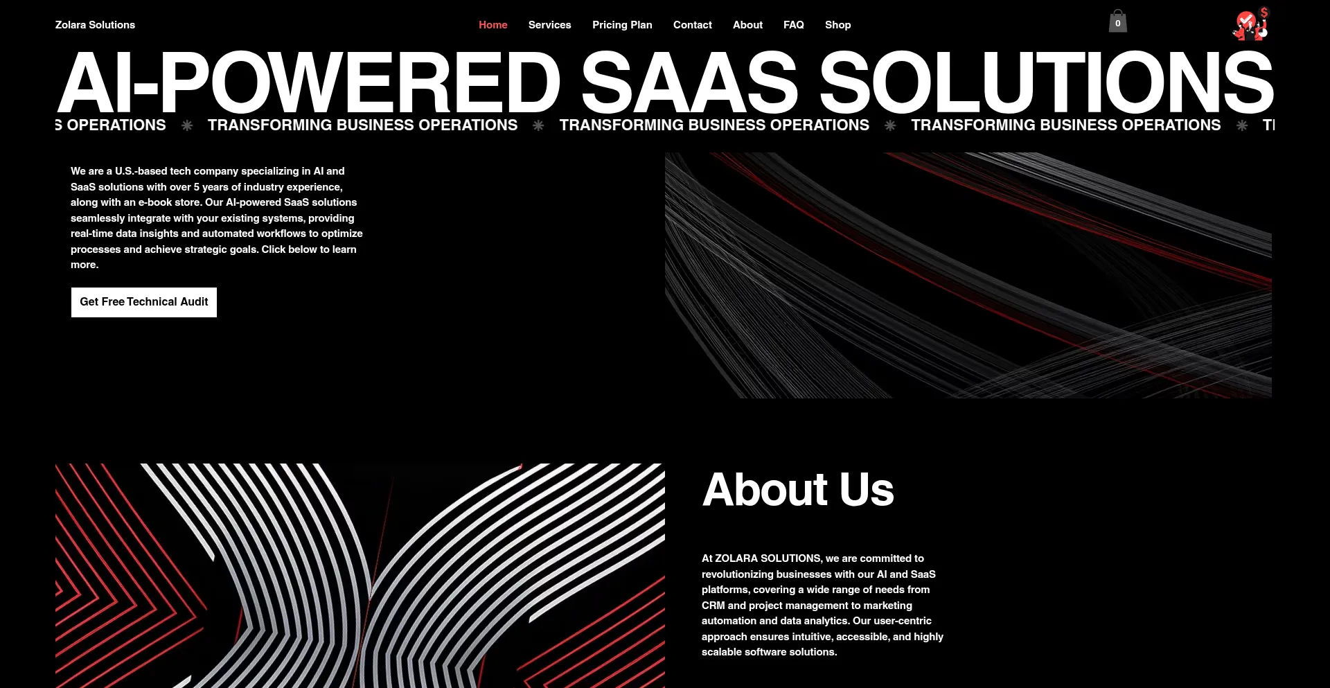 Zolarasolutions.com Screenshot