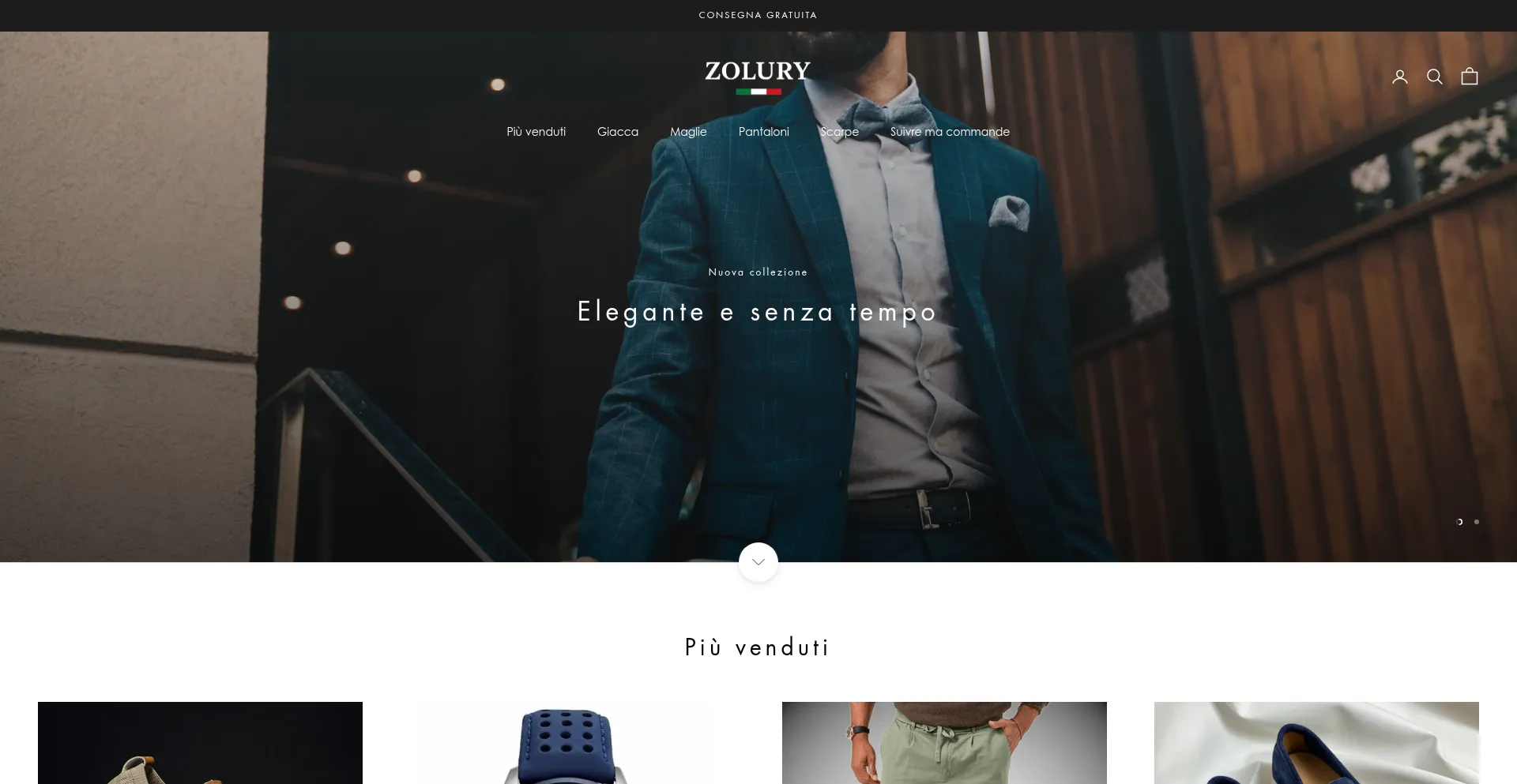 Website screenshot of Zolury.com