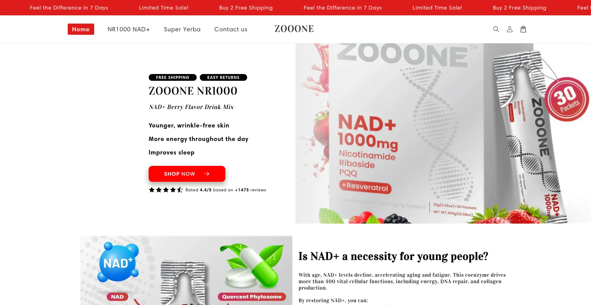 Website screenshot of Zooone.net