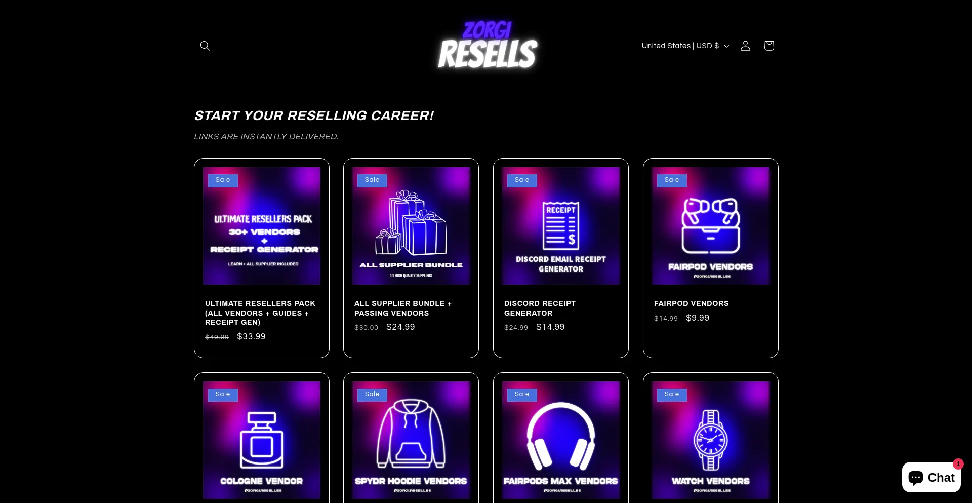 Zorgiresells.com Screenshot