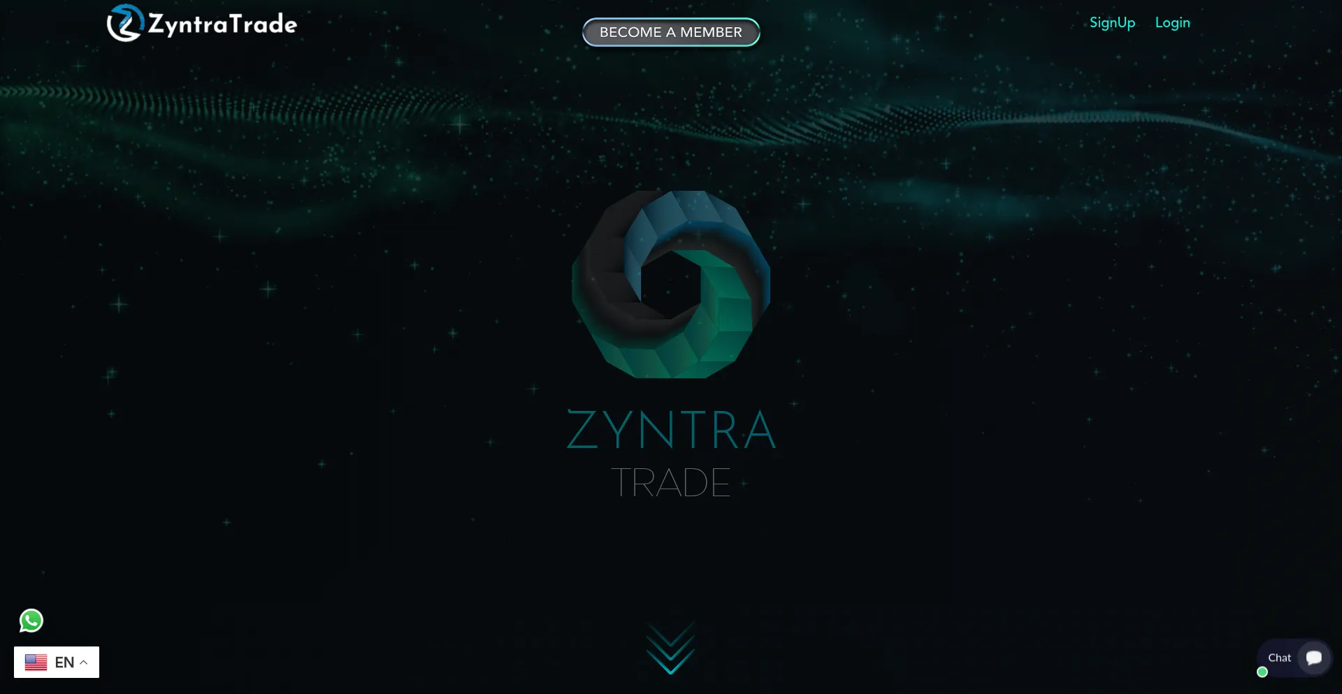 Website screenshot of Zyntratrade.com