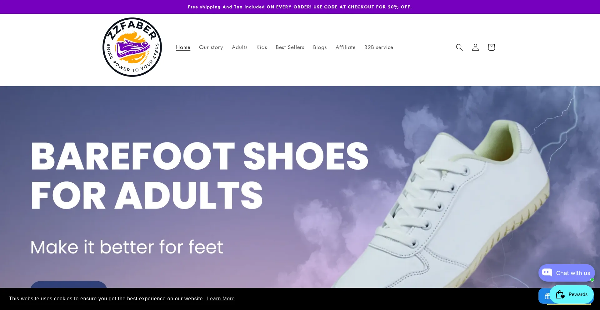 Website screenshot of Zzfaber.com